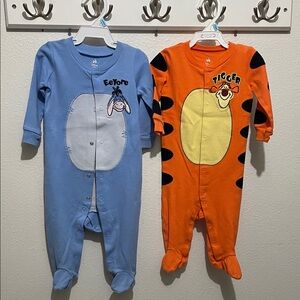 Disney Eeyore and Tigger Footie Set - Blue and Orange